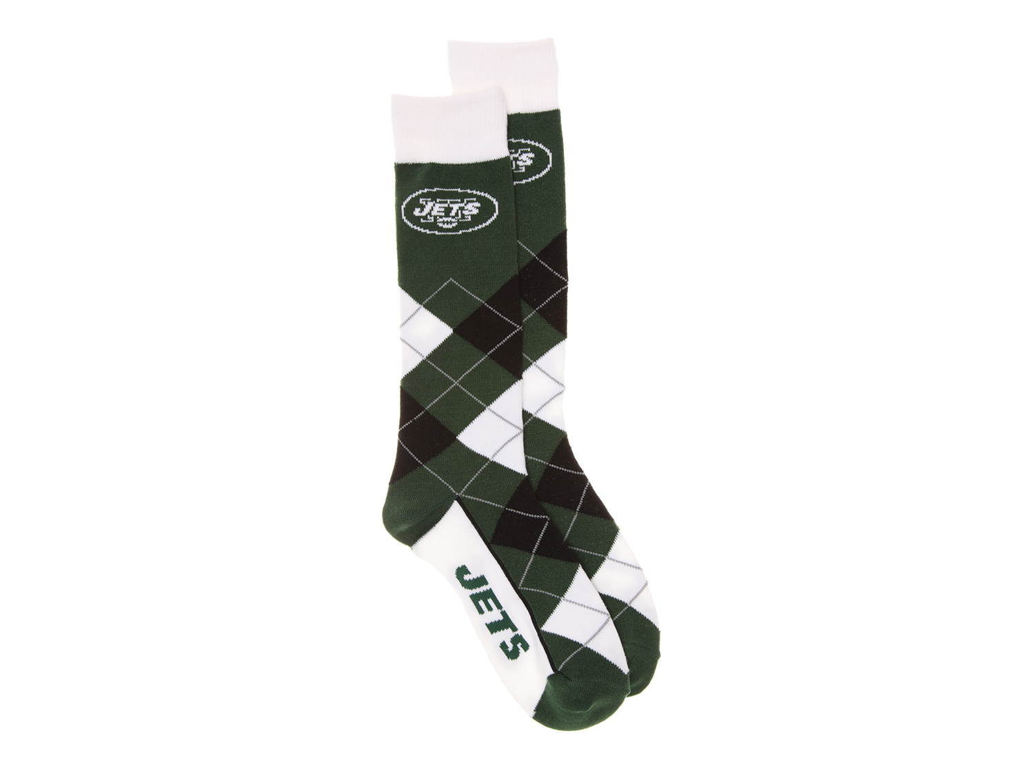 On Size Fits Most New York Jets Argyle Dress Socks FBF Originals 
